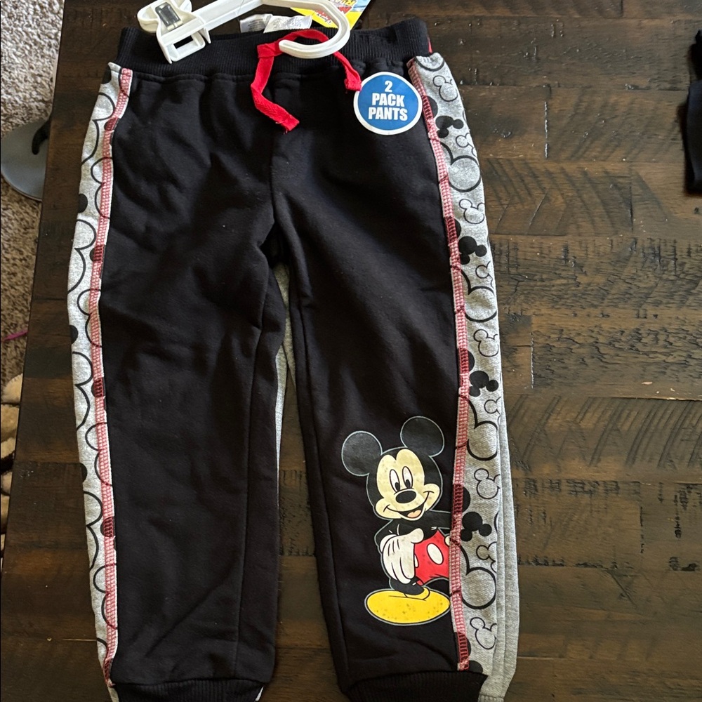 Disney Mickey Mouse Kids Sweatpants - Black and Gray